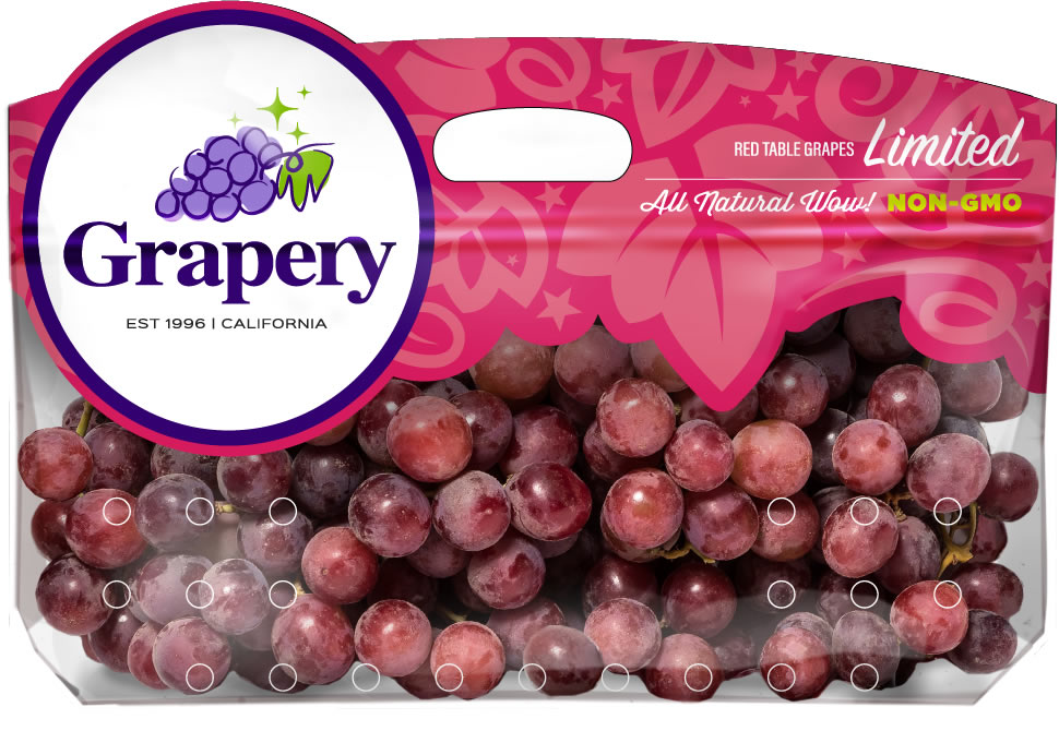Candy Hearts Red Seedless Grapes, Bag